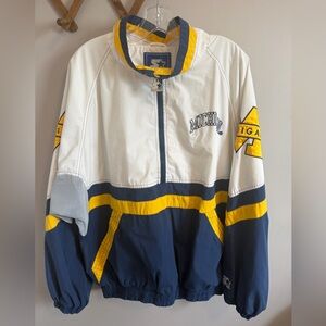Michigan Wolverines Vintage Starter Half-Zip Windbreaker XL 90s starter jacket
